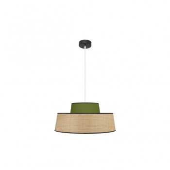 Distribuidor - Lâmpadas Diversas | Colgantes Moderno | COLGANTE JIA 1XE27 NATURAL/VERDE REGX50X50 CM Ref: 177795006